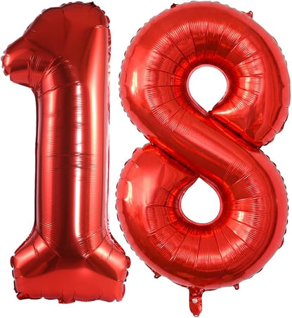 Number 18 Balloon Foil Mylar Balloons by YPSelected