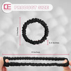 6PCS 100% Mulberry Silk Scrunchies Small Black Silk Hair Ties No Damage Satin Hair Scrunchies for Women Girls Simple Versatile High Elasticity DEMAZALO
