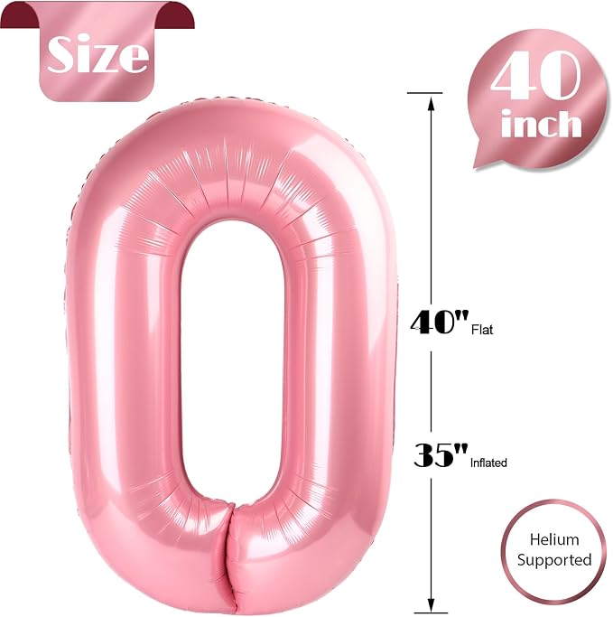Pastel Pink 0 Balloon - Image 5