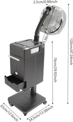 110V 500W Nano Hair Steamer Machine, Professional Micro Mist Salon Hair Processor, Salon Spa Equipment Vertical Nano Hair Steamer for Deep Hair Care Repair, Hair Styling