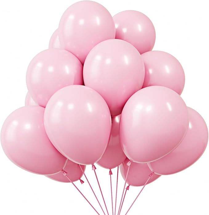 KBZVNAF Pastel Pink Latex Party Balloons 50 Pack 12 inch | Baby Pink Helium by KBZVNAF