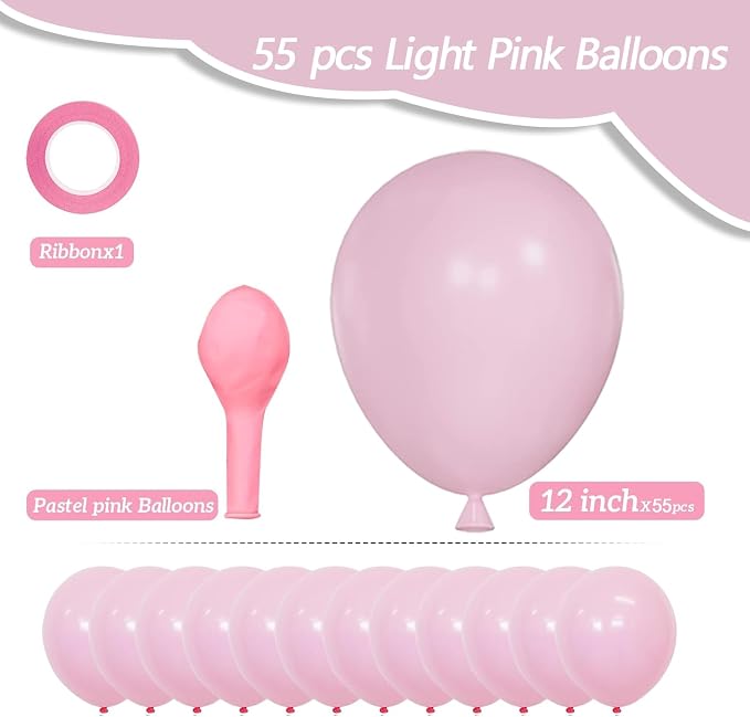 Light Pink Latex Balloons, Baby Shower, Valentines, Gender Reveal Party - Image 2
