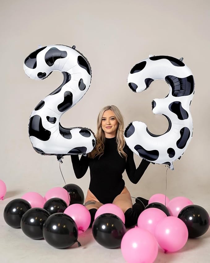 Cow Print Number Balloons, Large Foil Number 6 Balloon 40 Inch Cow Balloon - Image 7