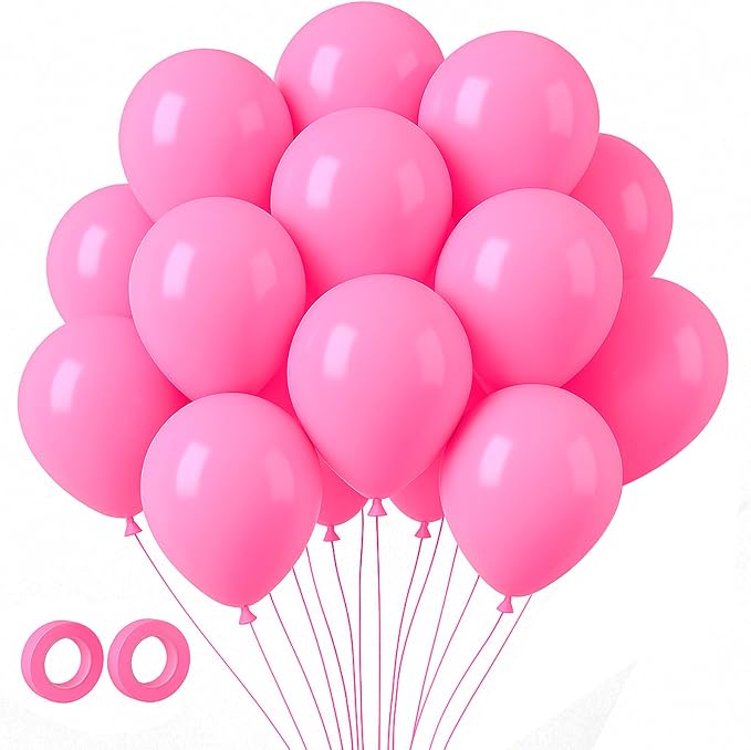 Voircoloria 105pcs Pink Party Latex Balloons, 12inch | by Voircoloria