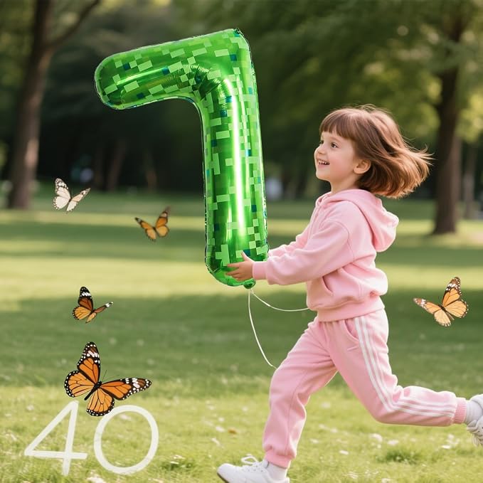 Green Number Balloons, Gaint Green Pixel Number 2 Balloon 40 Inch Dark green 2 - Image 4