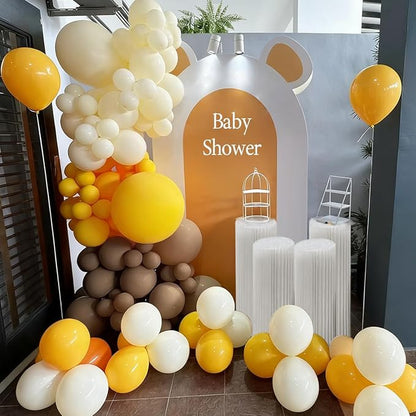 MEBAY Yellow Brown White Balloon Garland Arch Kit - Image 4