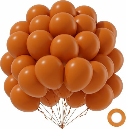 Burnt Orange Balloons 12inch, Burnt Orange Latex Balloons 50pcs Party Balloon by Awenztech