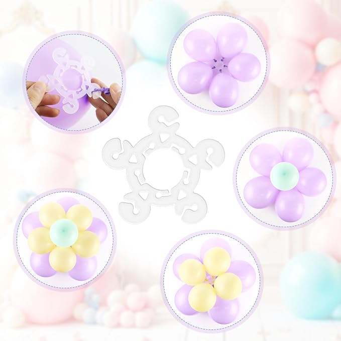 Balloon Arch Kit, 100 Glue Point Dots, 80 Flower Clips, 1 Tying Tool, Reusable - Image 4