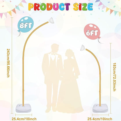 LED Balloon Arch Stand with Base 9.35FT/6FT Balloon Arch Frame - Image 3