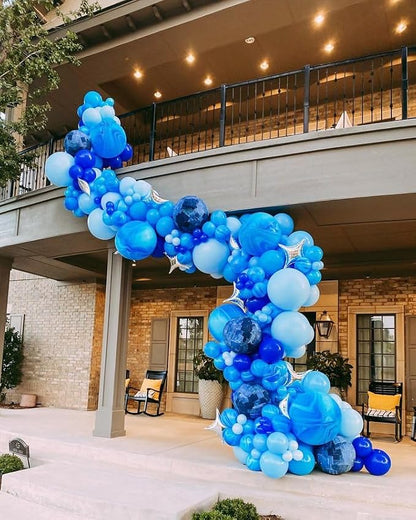 KBZVNAF Blue Latex Balloon Set 60 Packs 12 Inch | Metallic Chrome, Pastel Baby - Image 4