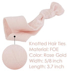 MEEDEE Rose Gold Hair Ties for Women - No Crease Soft Knotted Ribbon Ties, Damage-Free for Ponytails, Yoga, and Bracelets (100 Pack)