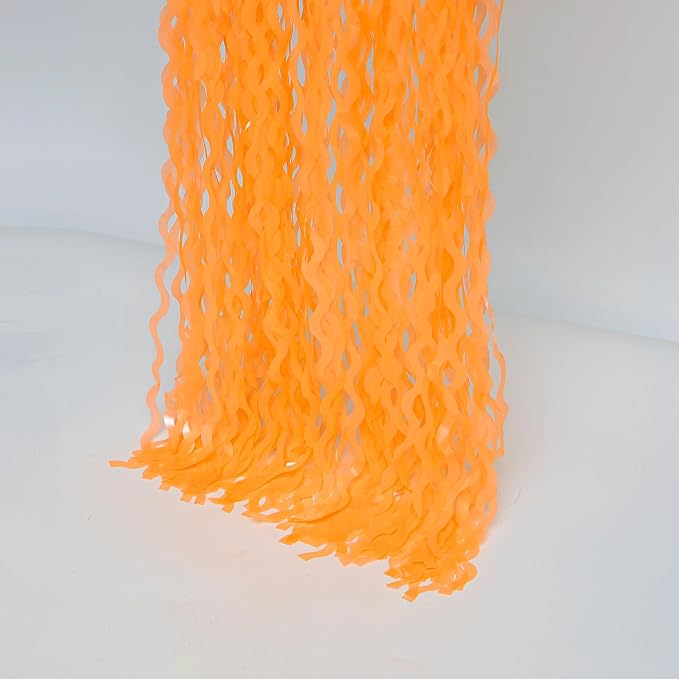 CYLMFC 4 Pack Wavy Orange Foil Fringe Curtain Party Decorations - Image 7