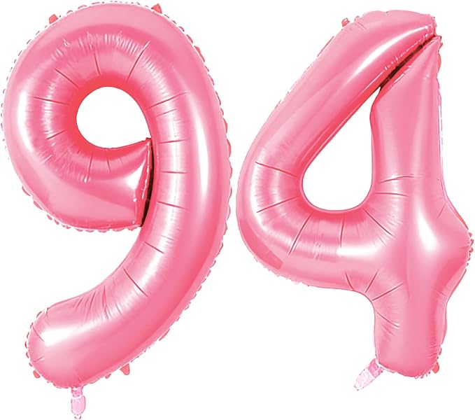 Number 94 Balloons for 94th Birthday Party Decorations, 0-100 Large No.94 by Joycard