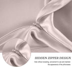 100% Mulberry Silk Pillowcases Set of 2 for Hair and Skin and Super Soft and Breathable King Size Nature Silk Pillowcases (King, Apricot Gray)