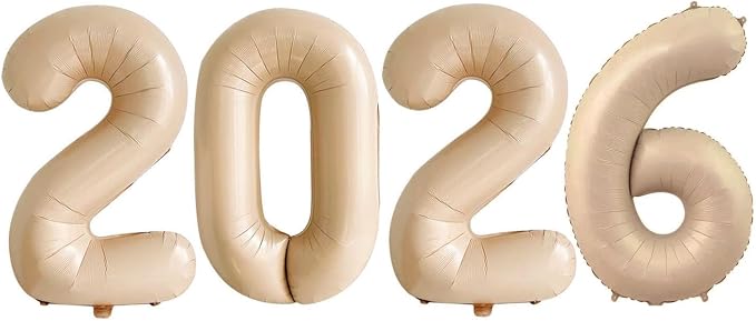 2026 Foil Number Balloons for 2026 New Year Eve Festival Party Supplies by GOER