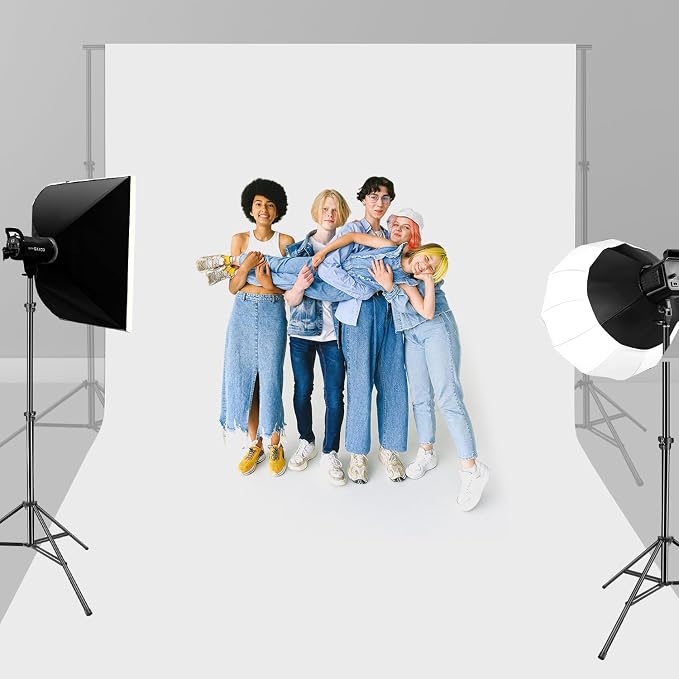 HEMMOTOP White Photo Backdrop, 10x20 ft Large Photography Screen Backdrops | - Image 3