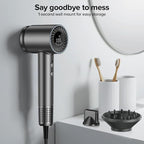 Hair Dryer, 150000 RPM Brushless Motor with 500M Negative Ions, Fast-Dry Lightweight Design, ThermoControl & Magnetic Nozzle/Diffuser, Low Noise Salon Blow Dryer for All Hair, Travel, Home