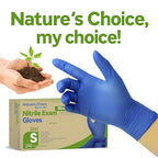 Jointown Biodegradable Nitrile Exam Gloves, Disposable Medical Surgical Gloves, Violet Blue Nitrile Glove, Latex Free, Food Safe, 1000 Count, XSmall