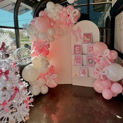 Pink Bow Balloon Garland Arch Kit - Image 5