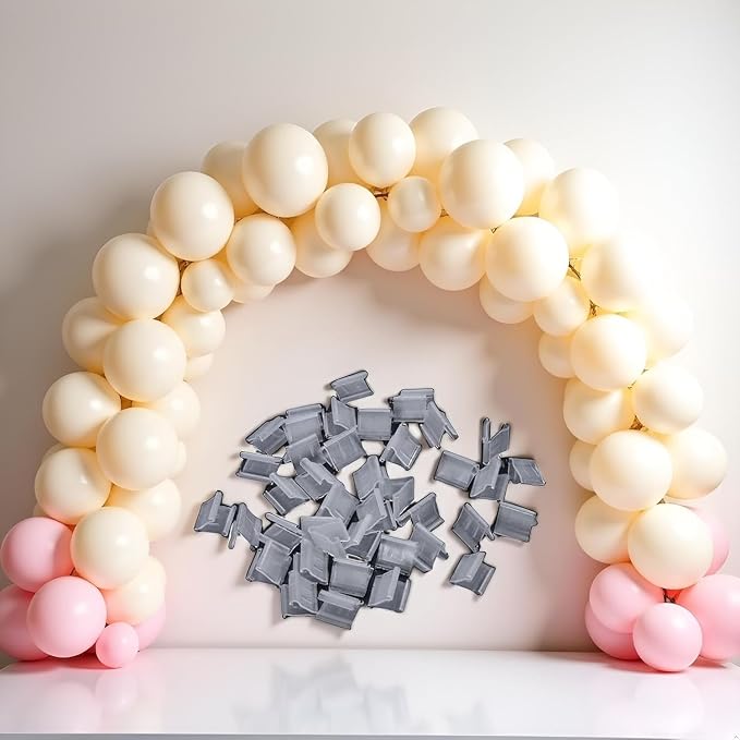 100Pcs Transparent V-Shaped Sealing Balloon Clips - Image 6