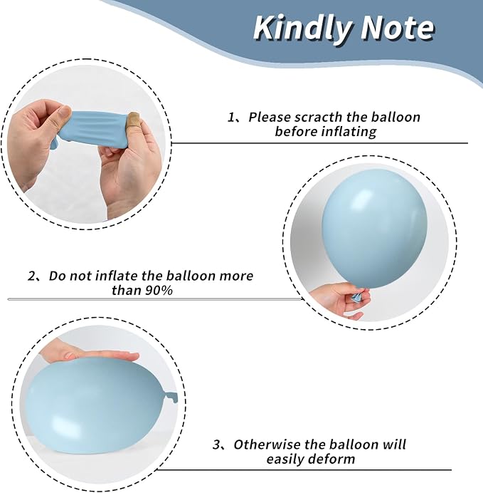 Dusty Baby Blue Balloons - Image 3