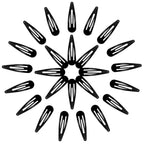 25 Pieces 2.8 Inch Large Snap Hair Clips No Slip Metal Clips Hair Barrettes for Women Hair Pins Hair Accessories Salon Supplies (Black)