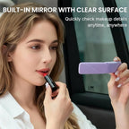 4 Pcs Foldable Travel Hair Brush, Compact and Lightweight with Mirror, Self-Cleaning Design, Mini Hair Detangle Comb with Soft Bristles, Small Pocket Brush for Purse