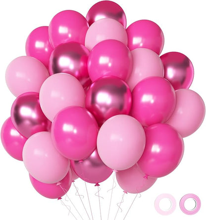 Pink Balloons Metallic Pink Balloon, Baby Shower, Princess Theme Party by Aiwolf