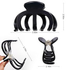 Extra Large Octopus Hair Clips for Women - Cute Cherry Red Octopus Claw Clips for Thick Hair, Non-slip Strong Hold Jaw Unbreakable Jumbo Hair Clamps Accessories (Red Black Tortoise Shell)