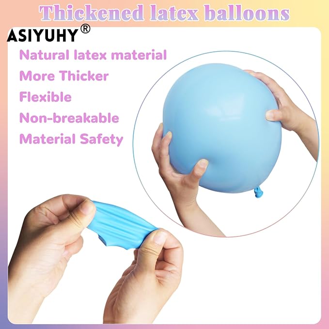Pastel Balloons 100 Pack 12 inch Pastel Colors Latex Party Balloons - Image 9