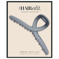 The Hair Edit French Twist Claw Clip - Large Loop Jaw Clip With A Slate Blue Matte Finish
