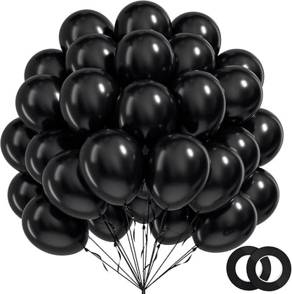 100pcs 12inch Black Balloons by BAUANOOY