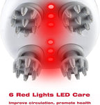 Electric Head Massager Waterproof,with 4 Detachable Massage Heads,Wireless Portable Red Light Care Handheld Massager,4 Massage Modes Stress Relax for Scalp,Suitable The Whole Body and Pets
