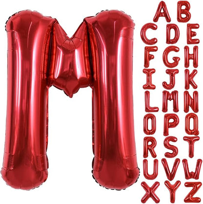 TONIFUL 40 Inch Large Bright Red Letter Balloons A-Z, Giant Jumbo Helium Foil by TONIFUL