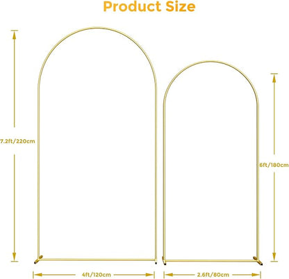 Metal Arch Backdrop Stand, 7.2FT+6FT Wedding Arch Frame, Balloon Arch Backdrop - Image 4