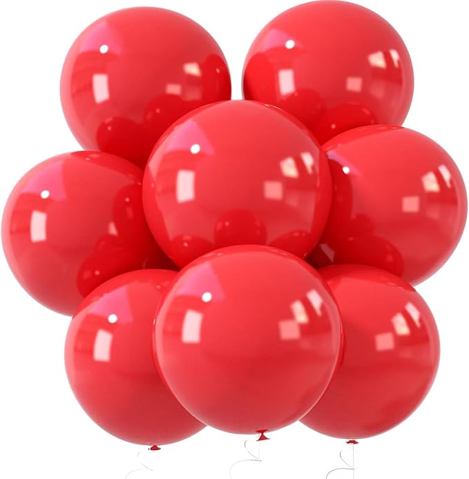 LOVESTOWN 18 Inch Red Large Balloons, Baby Shower Anniversary Festival Party by Lovestown