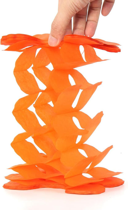 Orange Beige Fall Baby-Shower Party-Decorations Streamers Garland - 157Ft - Image 4