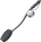 Silver Infused Long Handle Back Scrubber - 19 inch Premium Extended Reach Body Brush - Avilana Advanced Material Bath Tool Easy Grip - Luxury Body Wash Brush Gift