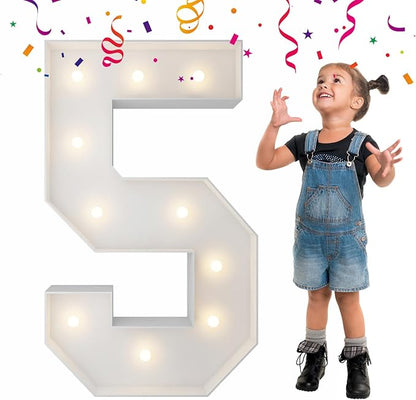3FT Light Up Numbers Letters, Mosaic Numbers by MerryMosaics