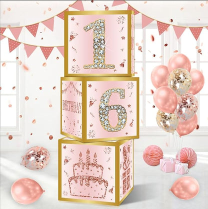 DataMoon 16th Birthday Decorations Boxes by DataMoon