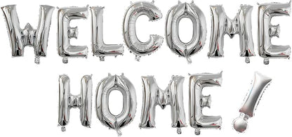 16 Inch Silver Welcome Home Banner Balloon Foil Letter Balloon Anniversary by Unknown