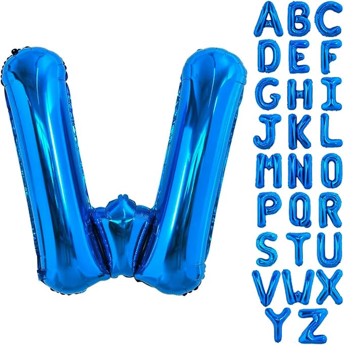 Blue Letter W Balloon, W Balloons Letter by BBPOOL