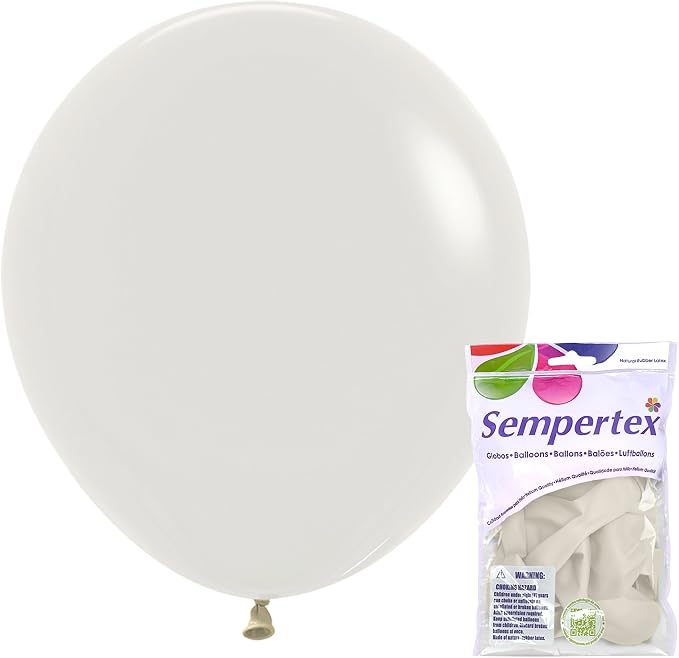 Sempertex Pastel Dusk Cream Balloons, 18 Inch, vibrant color, ships uninflated by Sempertex