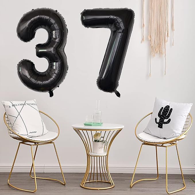 Xihuimay Number 37 Balloons 40 inch Digital Balloon Alphabet Birthday Digit - Image 5