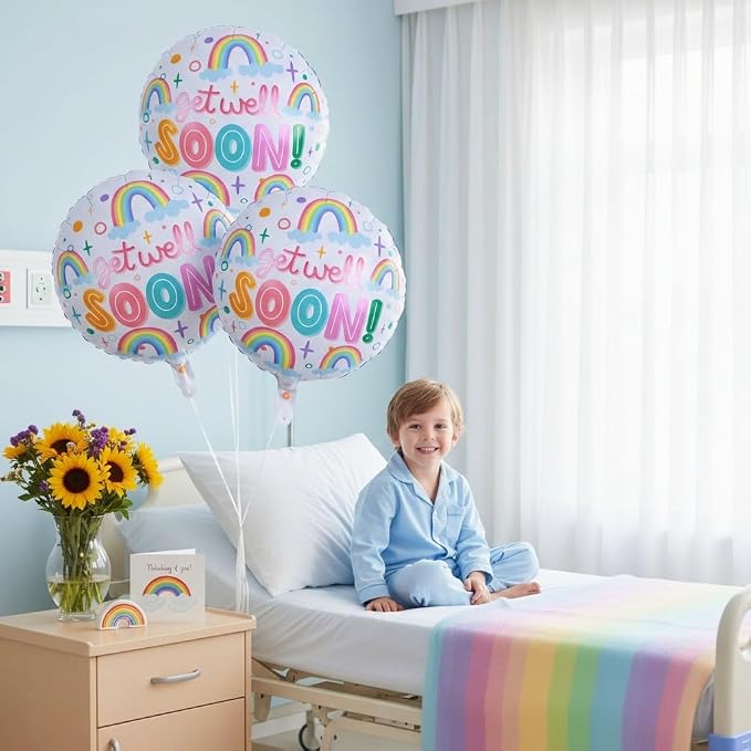18 Inch Get Well Soon Foil Balloons Set - Image 4