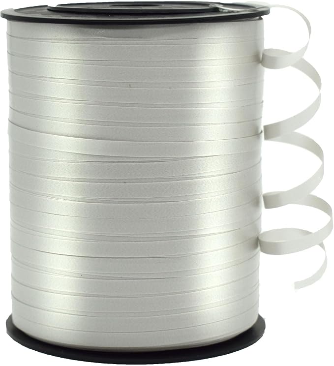 Curling Ribbon Silver Ribbon for Gift Wrapping 500 Yards x 1/5" Wide | Balloon by IEDASINGSCHOICE