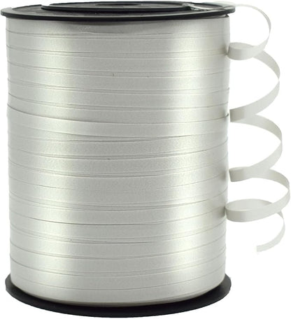 Curling Ribbon Silver Ribbon for Gift Wrapping 500 Yards x 1/5" Wide | Balloon by IEDASINGSCHOICE