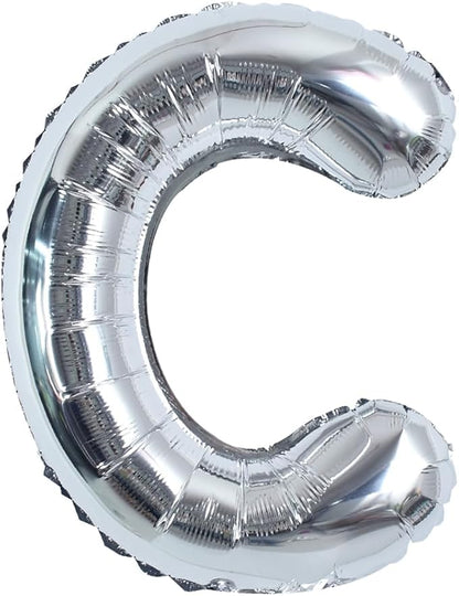 TONIFUL 40 Inch Large Silver Letter C Foil Balloons Alphabet Balloons | Giant by TONIFUL