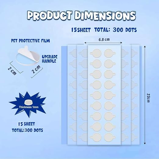 300Pcs Double Sided Adhesive Sticky Dots, Glue Clear Dots, Removable Mounting - Image 3