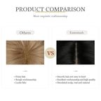 Ombre Light Brown Wig With Bangs Long Wavy Straight Wig with Layered Hair Synthetic Heat Resistant Wigs for Women Daily Party Use 26 Inches